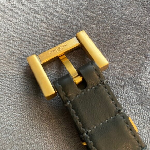 YSL Monogram Leather Belt - Picture 6 of 6